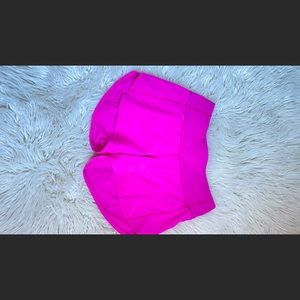 Lululemon sonic pink speed up shorts 4” Size 2